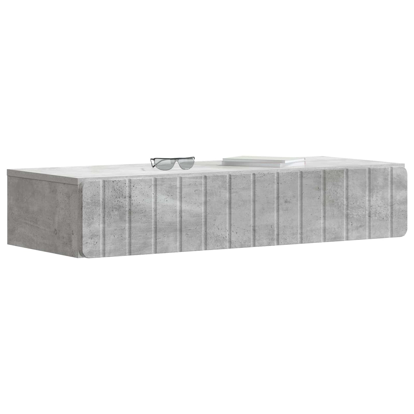 Wandmontage Zijtafel Betongrijs 87,5 x 34,5 x 17 cm