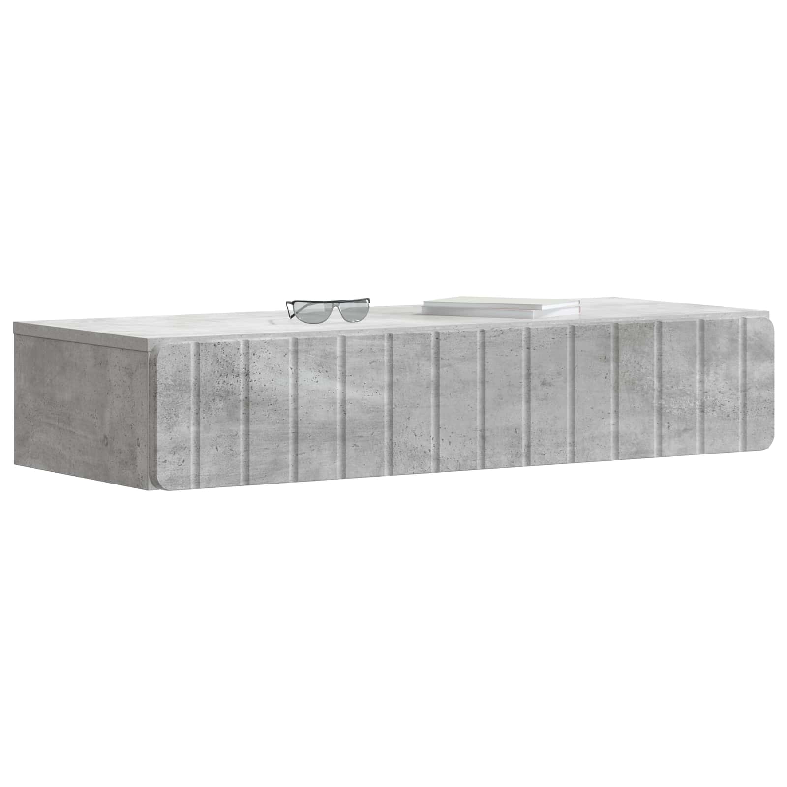 Wandmontage Zijtafel Betongrijs 87,5 x 34,5 x 17 cm