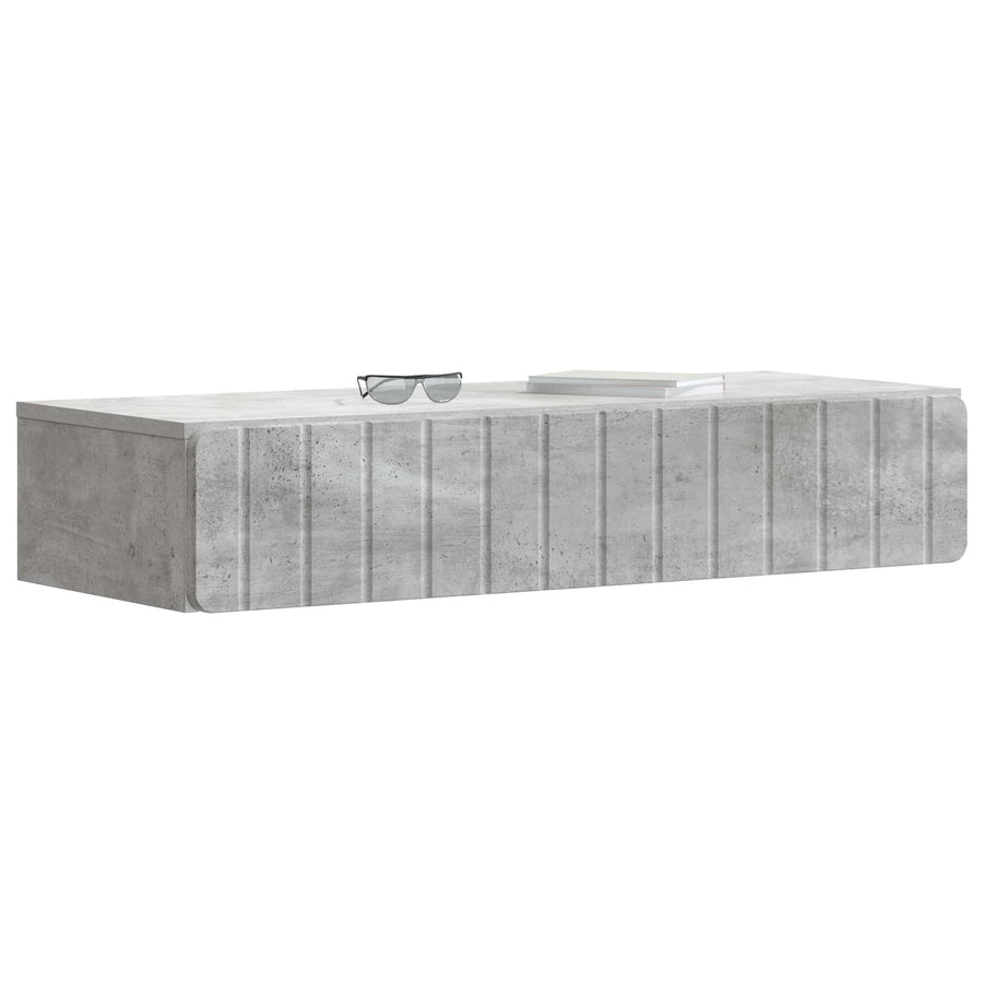 Wandmontage Zijtafel Betongrijs 87,5 x 34,5 x 17 cm