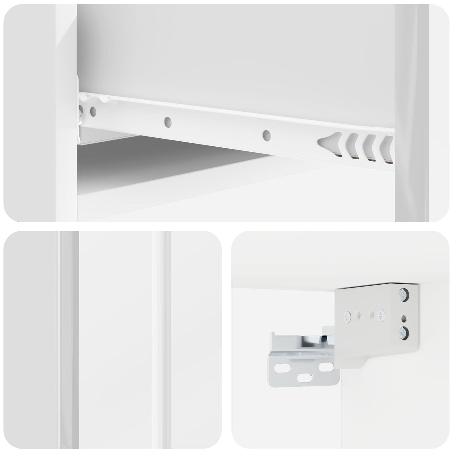 Wandmontage Zijtafel Hoogglans Wit 87,5 x 34,5 x 17 cm