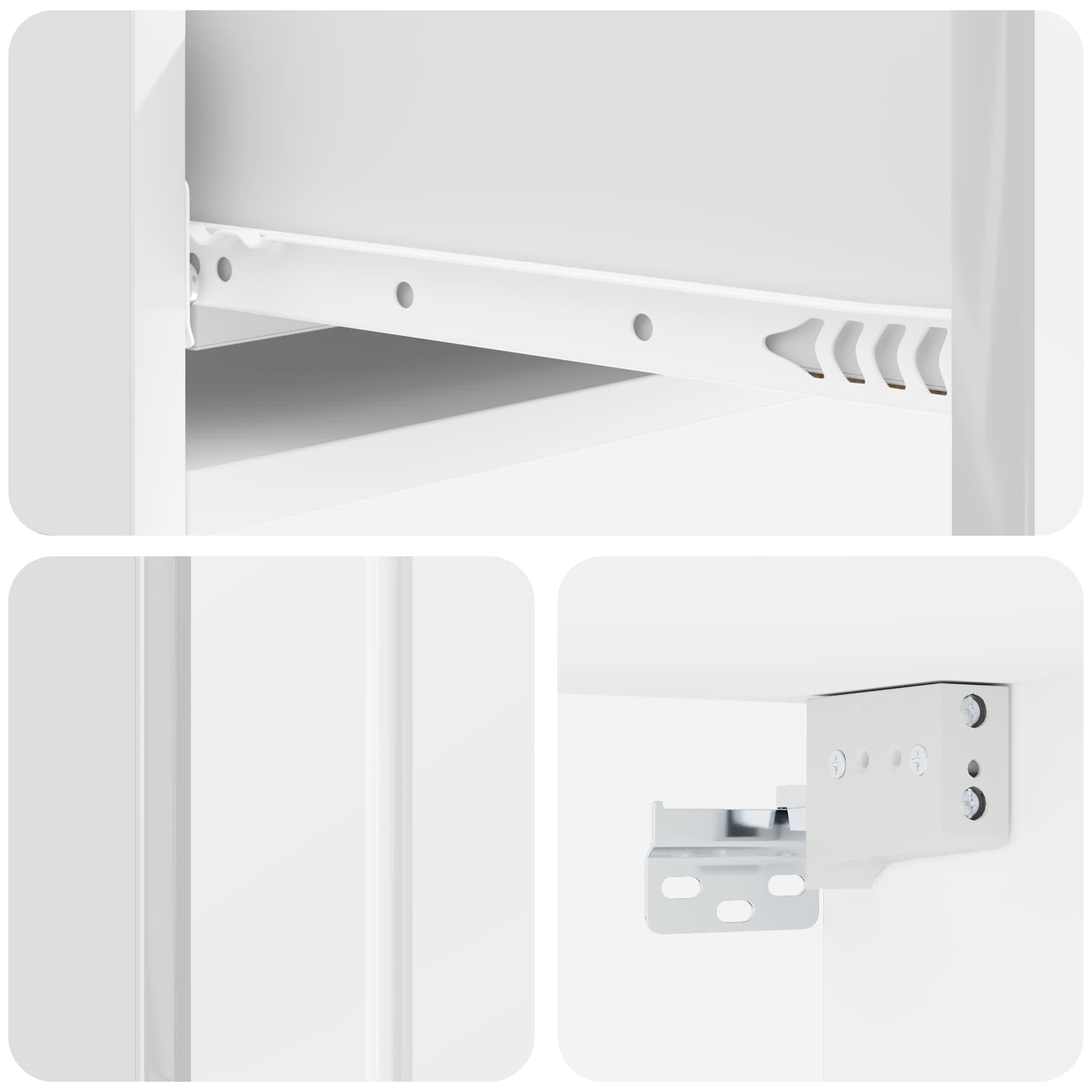 Wandmontage Zijtafel Hoogglans Wit 87,5 x 34,5 x 17 cm