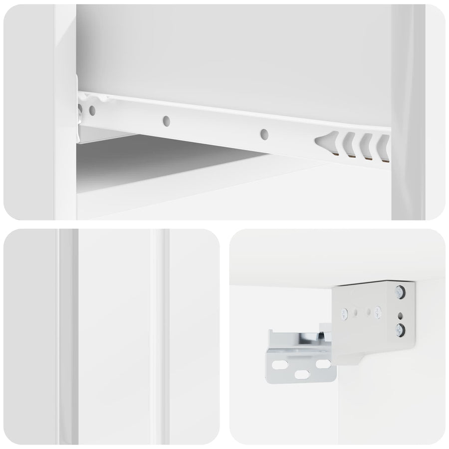 Wandmontage Zijtafel Hoogglans Wit 87,5 x 34,5 x 17 cm