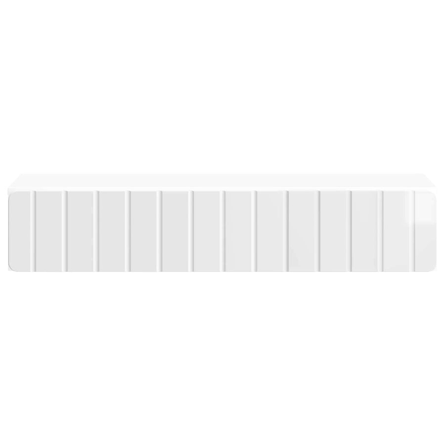 Wandmontage Zijtafel Hoogglans Wit 87,5 x 34,5 x 17 cm