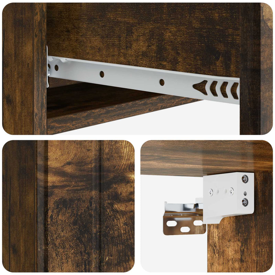 Wandmontage Zijtafel Gerookt eiken 87,5 x 34,5 x 17 cm