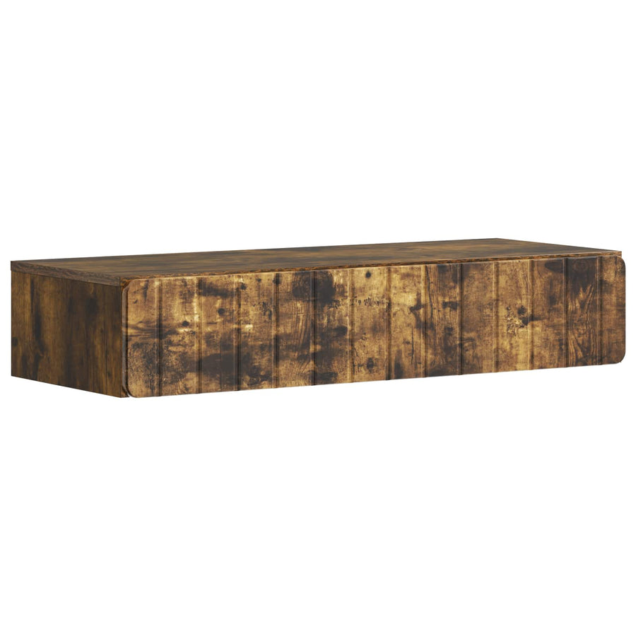 Wandmontage Zijtafel Gerookt eiken 87,5 x 34,5 x 17 cm
