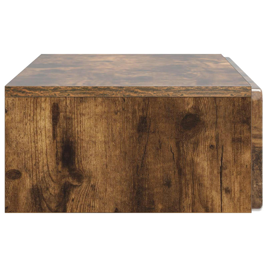 Wandmontage Zijtafel Gerookt eiken 87,5 x 34,5 x 17 cm