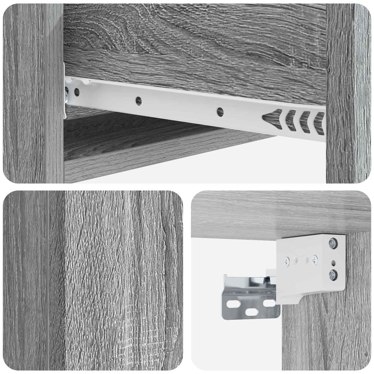 Wandmontage Zijtafel Grijs sonoma 87,5 x 34,5 x 17 cm