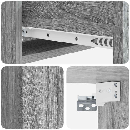 Wandmontage Zijtafel Grijs sonoma 87,5 x 34,5 x 17 cm