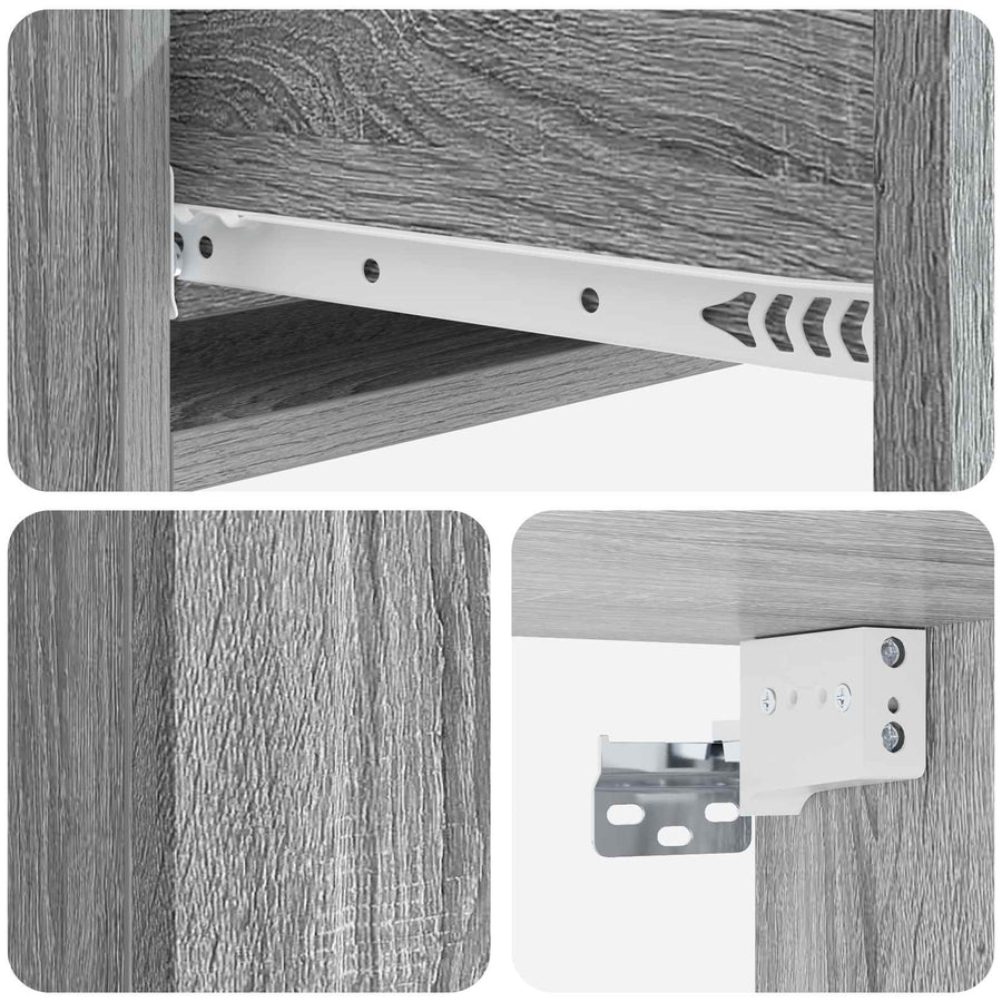 Wandmontage Zijtafel Grijs sonoma 87,5 x 34,5 x 17 cm