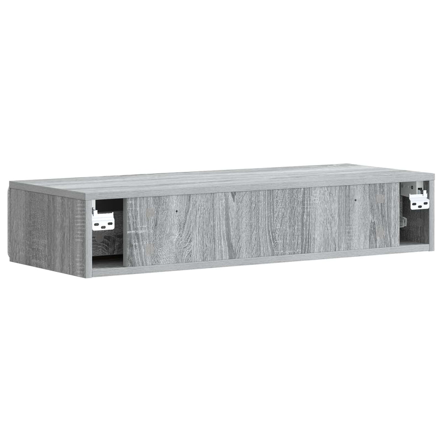 Wandmontage Zijtafel Grijs sonoma 87,5 x 34,5 x 17 cm