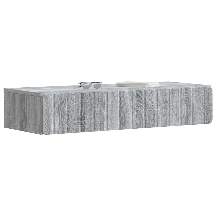 Wandmontage Zijtafel Grijs sonoma 87,5 x 34,5 x 17 cm