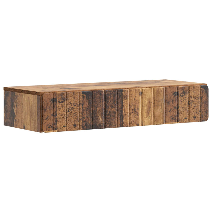Wandmontage Zijtafel Oud hout 87,5 x 34,5 x 17 cm Bewerkt hout