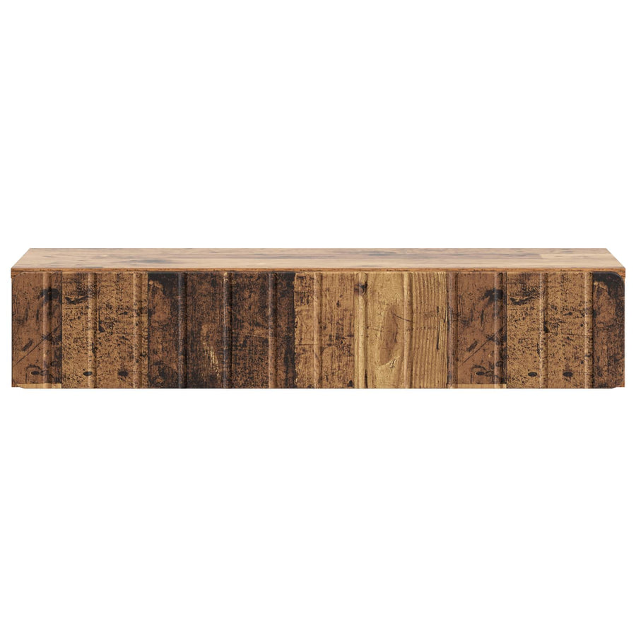 Wandmontage Zijtafel Oud hout 87,5 x 34,5 x 17 cm Bewerkt hout