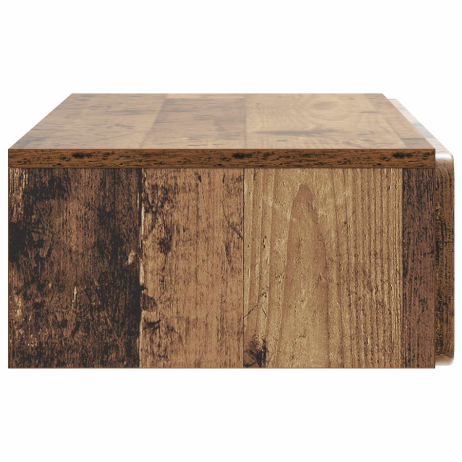Wandmontage Zijtafel Oud hout 87,5 x 34,5 x 17 cm Bewerkt hout