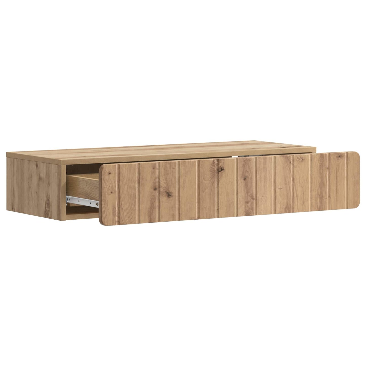 Wandmontage Zijtafel Artisanaal eiken 87,5 x 34,5 x 17 cm