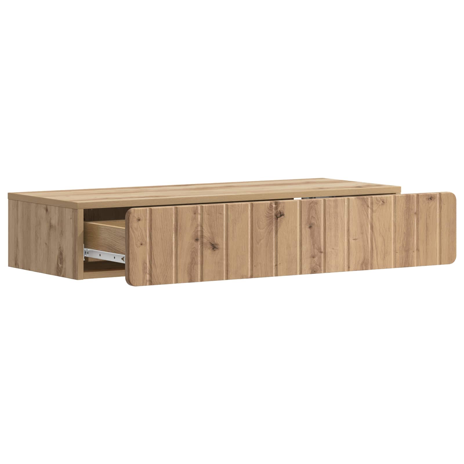 Wandmontage Zijtafel Artisanaal eiken 87,5 x 34,5 x 17 cm