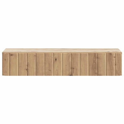 Wandmontage Zijtafel Artisanaal eiken 87,5 x 34,5 x 17 cm