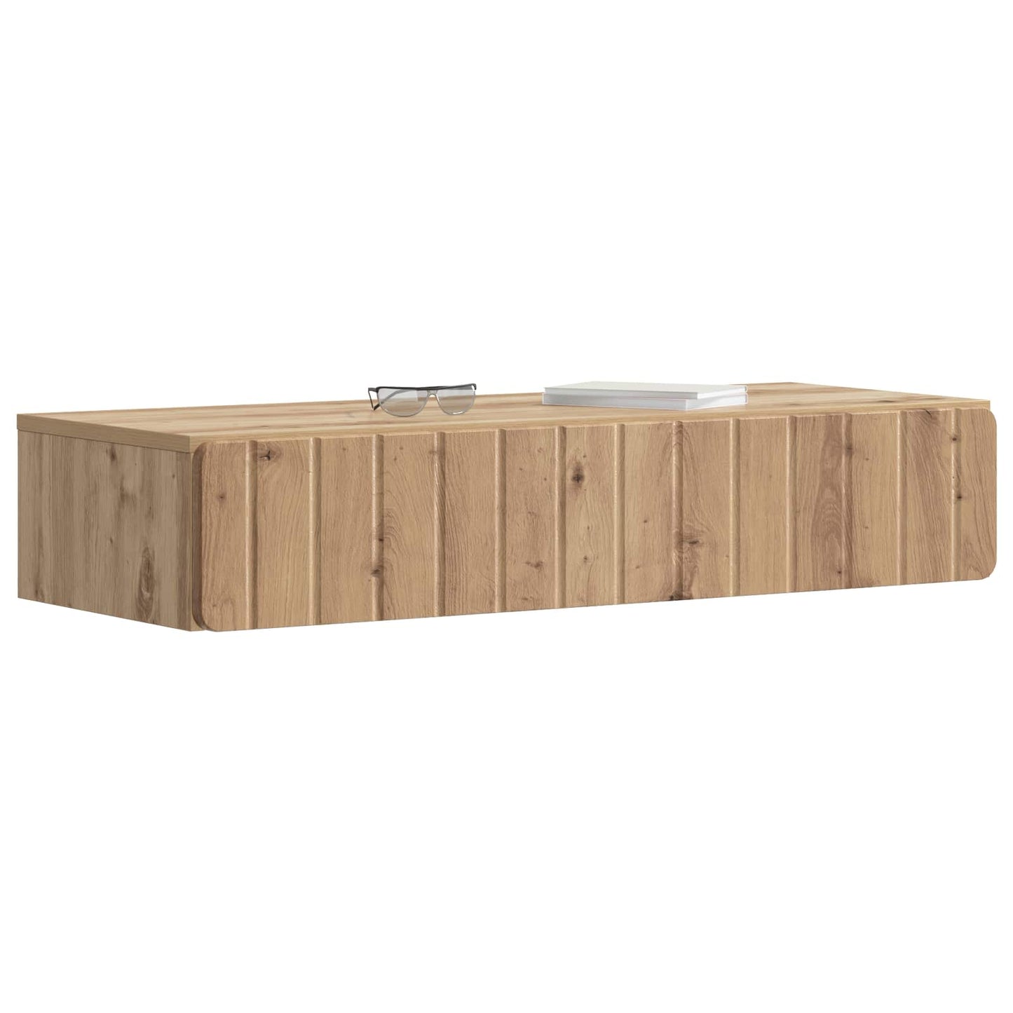 Wandmontage Zijtafel Artisanaal eiken 87,5 x 34,5 x 17 cm