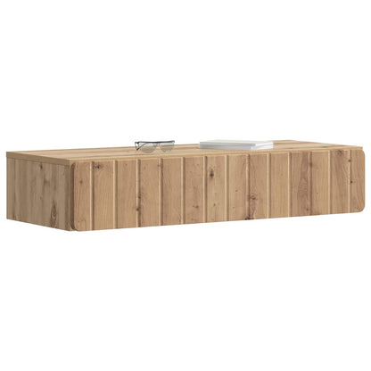 Wandmontage Zijtafel Artisanaal eiken 87,5 x 34,5 x 17 cm