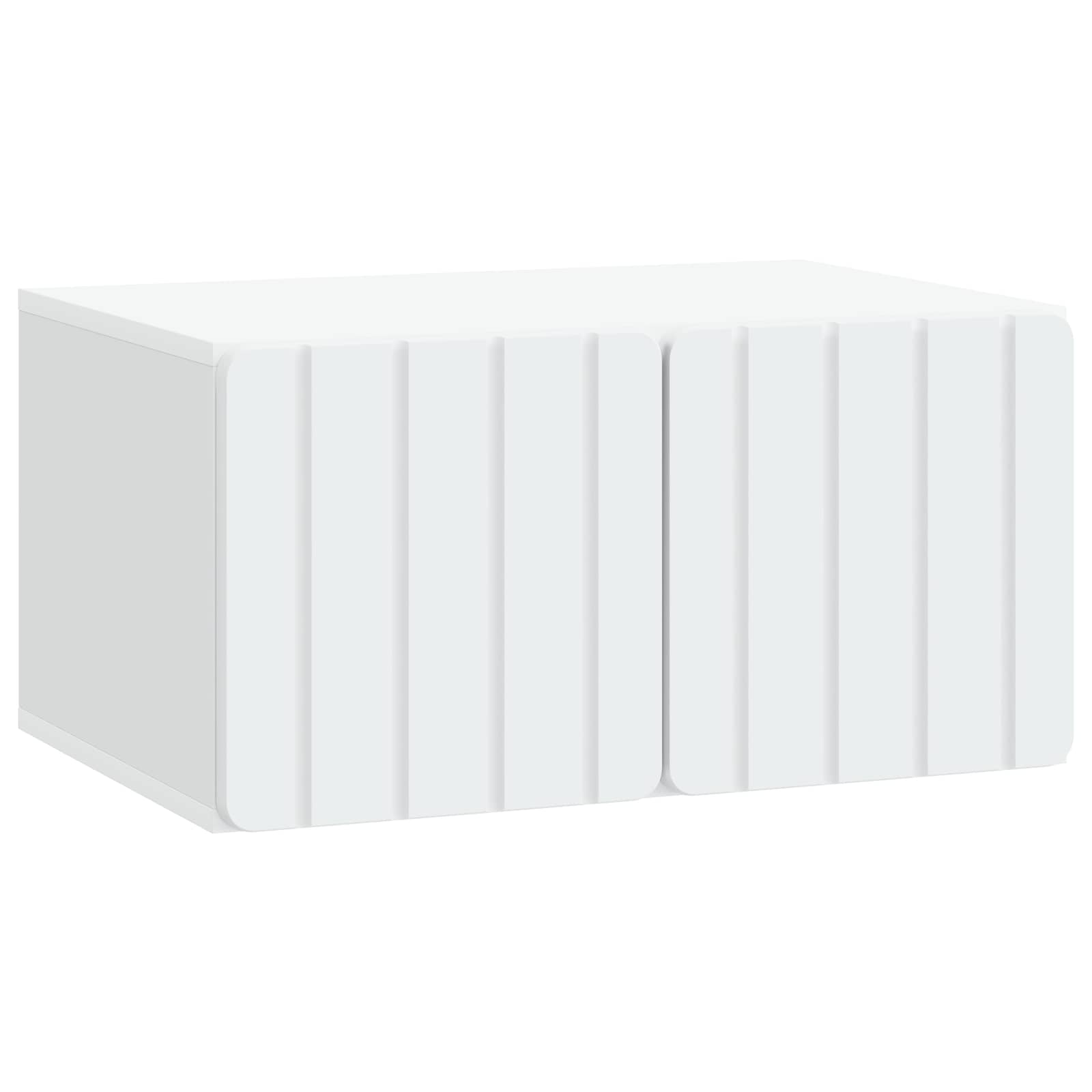 Wandbeugel TV-kast Wit 59,5 x 41 x 30 cm Bewerkt hout