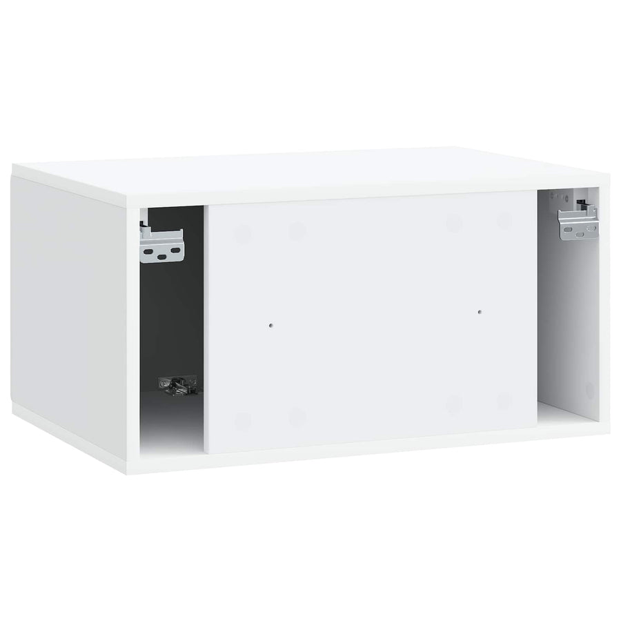 Wandbeugel TV-kast Wit 59,5 x 41 x 30 cm Bewerkt hout