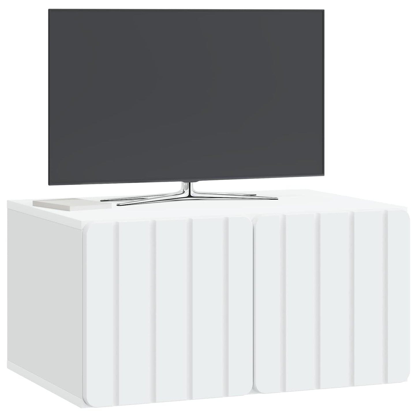 Wandbeugel TV-kast Wit 59,5 x 41 x 30 cm Bewerkt hout