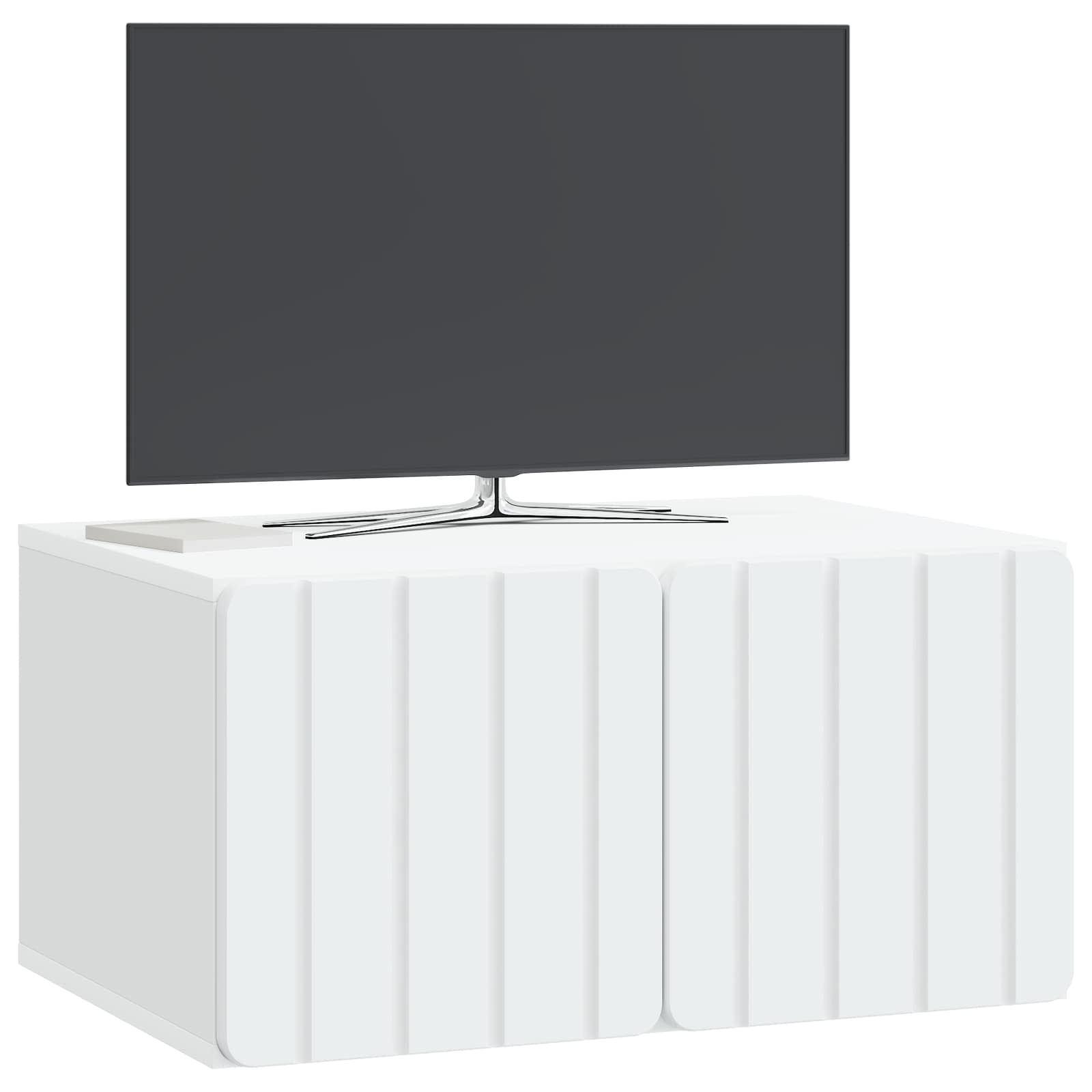 Wandbeugel TV-kast Wit 59,5 x 41 x 30 cm Bewerkt hout