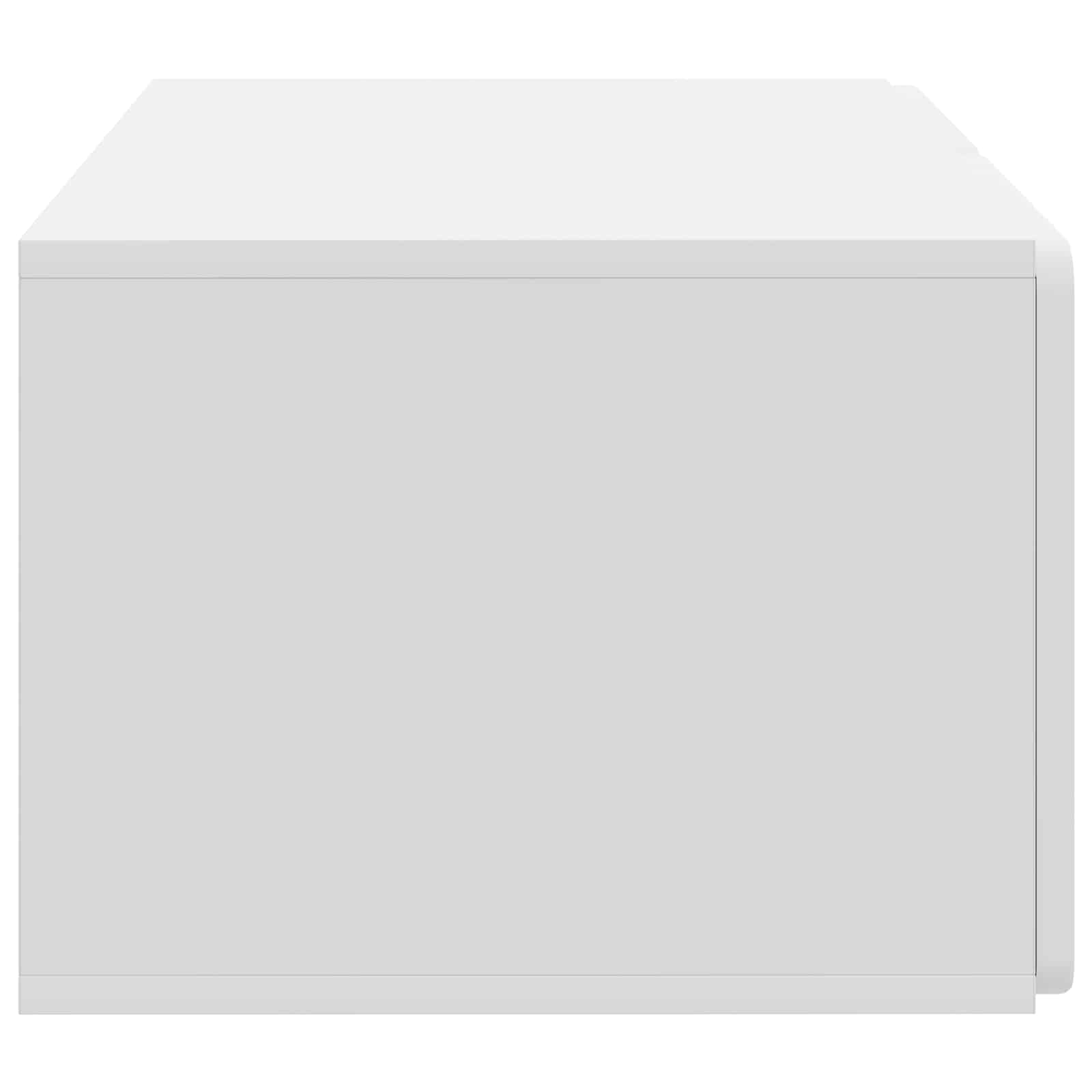 Wandbeugel TV-kast Wit 59,5 x 41 x 30 cm Bewerkt hout