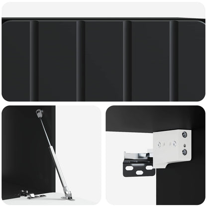 Wandbeugel TV-kast Zwart 59,5 x 41 x 30 cm Bewerkt hout