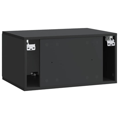 Wandbeugel TV-kast Zwart 59,5 x 41 x 30 cm Bewerkt hout