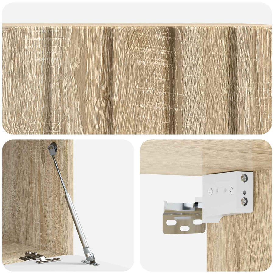 Wandbeugel TV-kast Sonoma Eiken 59,5 x 41 x 30 cm Bewerkt hout