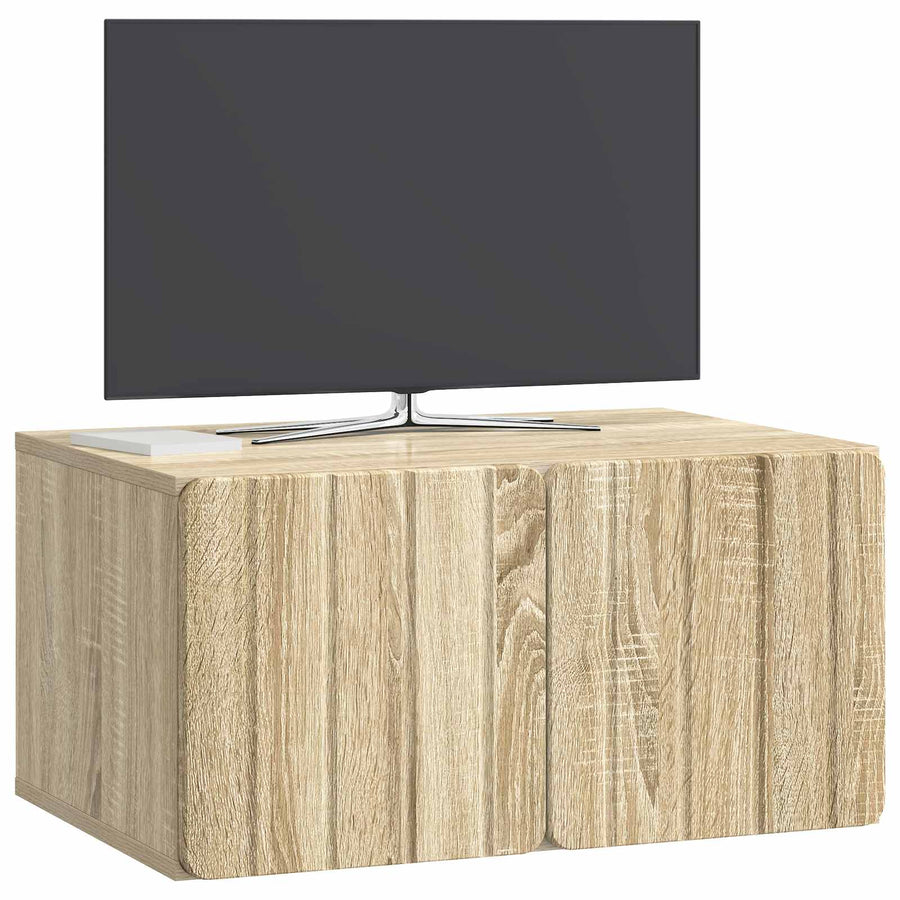 Wandbeugel TV-kast Sonoma Eiken 59,5 x 41 x 30 cm Bewerkt hout