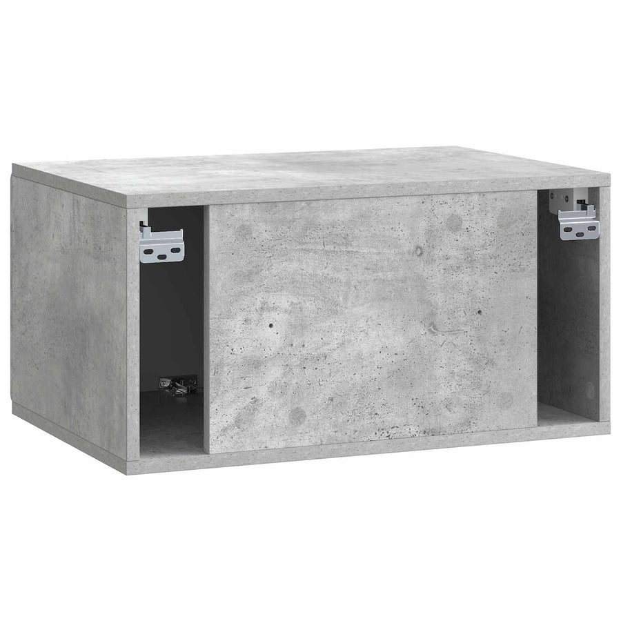 Wandbeugel TV-kast Betongrijs 59,5 x 41 x 30 cm Bewerkt hout