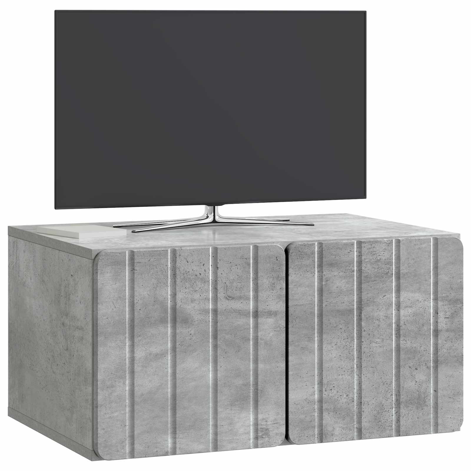 Wandbeugel TV-kast Betongrijs 59,5 x 41 x 30 cm Bewerkt hout