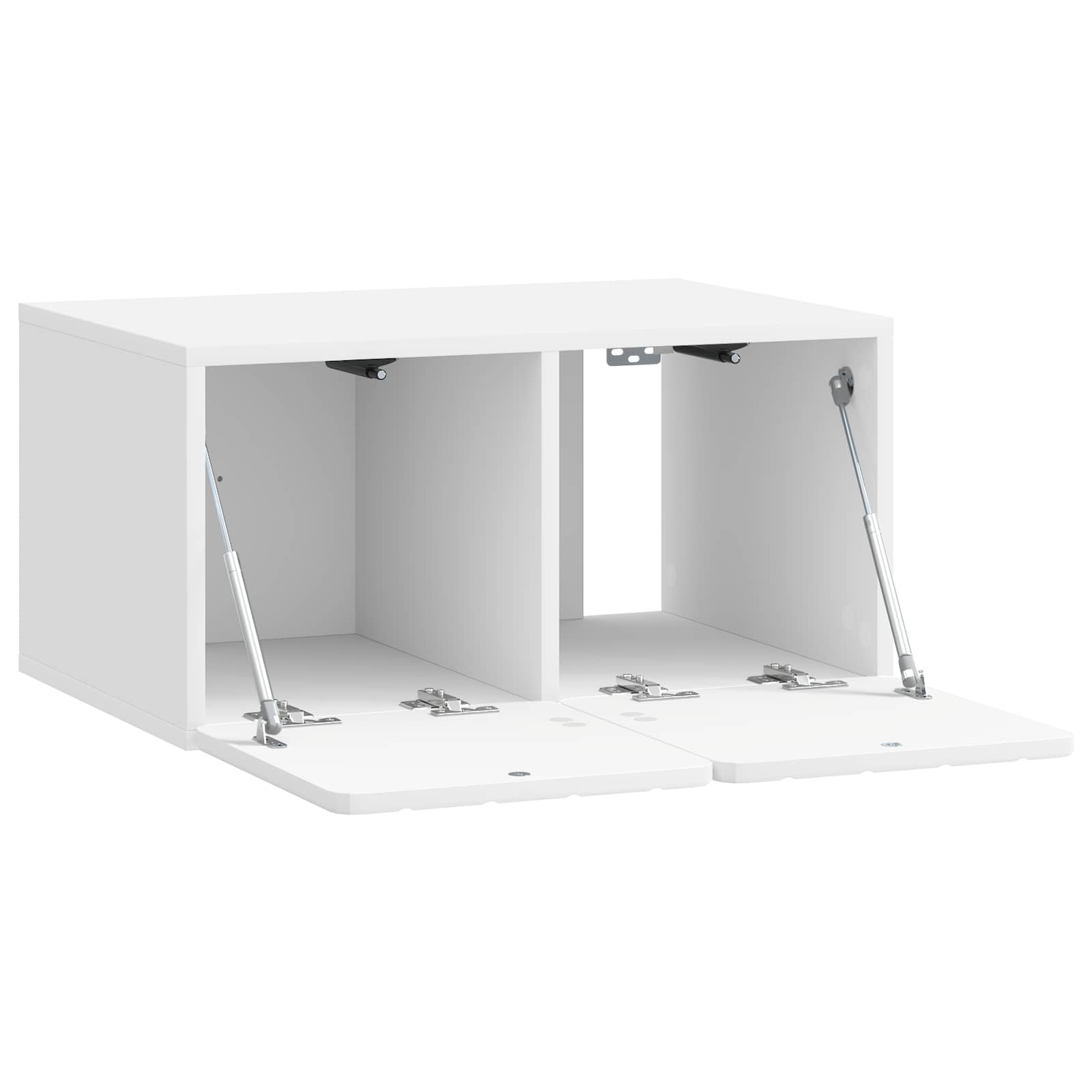 Wandbeugel TV-kast Hoogglans Wit 59,5 x 41 x 30 cm Bewerkt hout