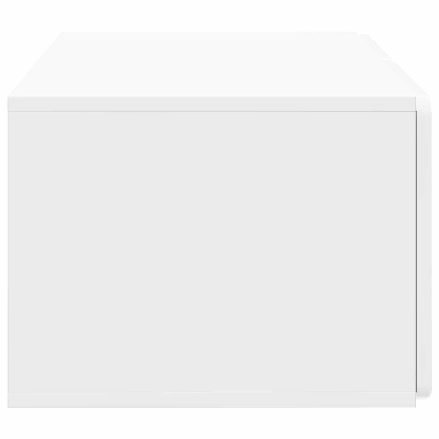 Wandbeugel TV-kast Hoogglans Wit 59,5 x 41 x 30 cm Bewerkt hout