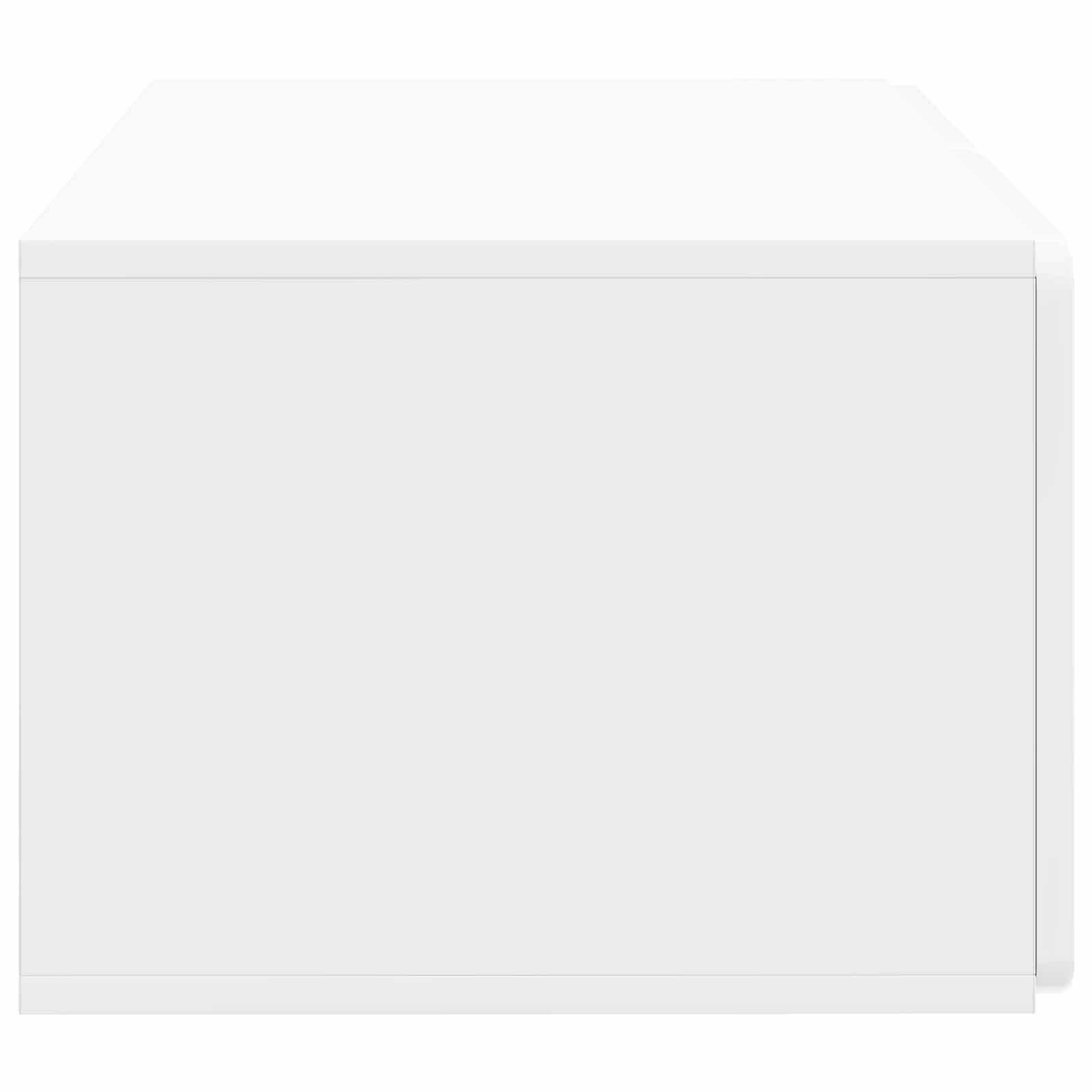 Wandbeugel TV-kast Hoogglans Wit 59,5 x 41 x 30 cm Bewerkt hout