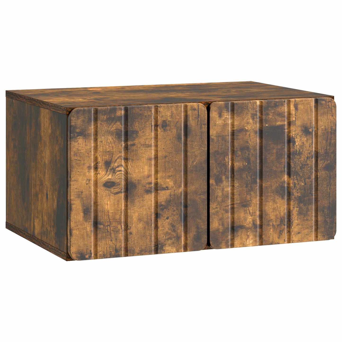 Wandbeugel TV-kast Gerookt eiken 59,5 x 41 x 30 cm Bewerkt hout