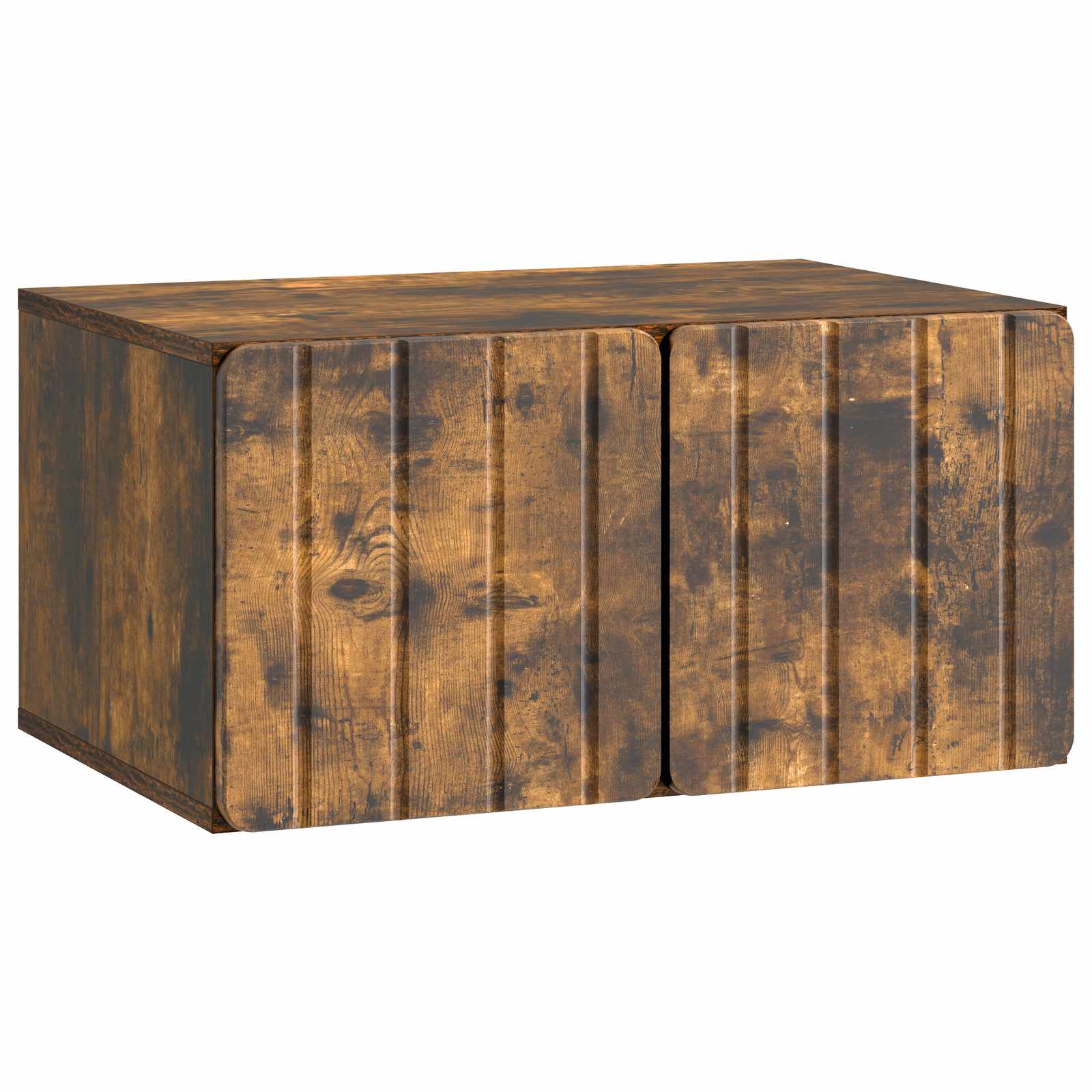 Wandbeugel TV-kast Gerookt eiken 59,5 x 41 x 30 cm Bewerkt hout