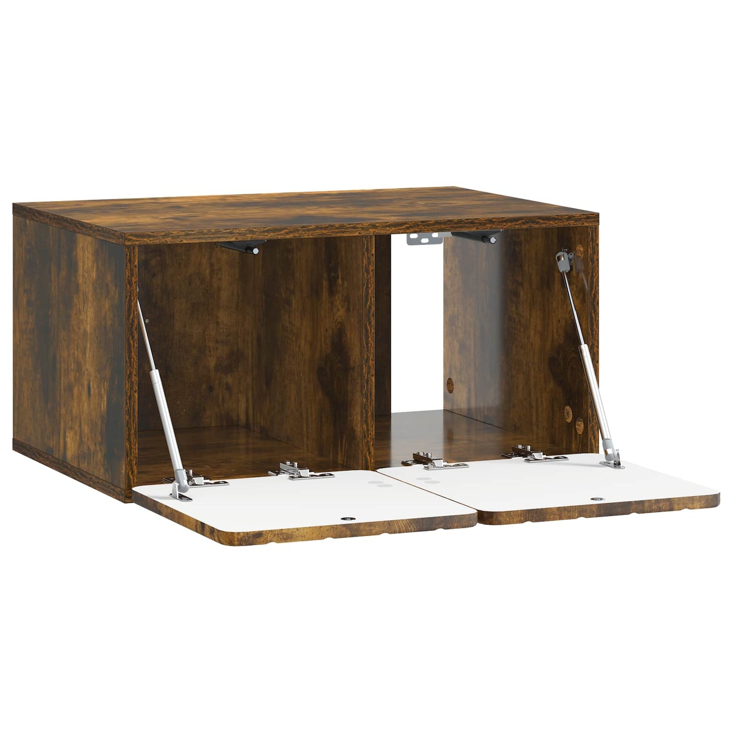 Wandbeugel TV-kast Gerookt eiken 59,5 x 41 x 30 cm Bewerkt hout