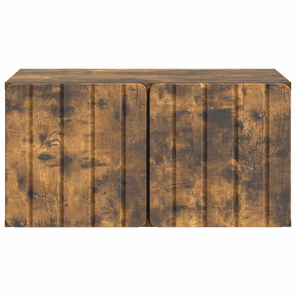 Wandbeugel TV-kast Gerookt eiken 59,5 x 41 x 30 cm Bewerkt hout