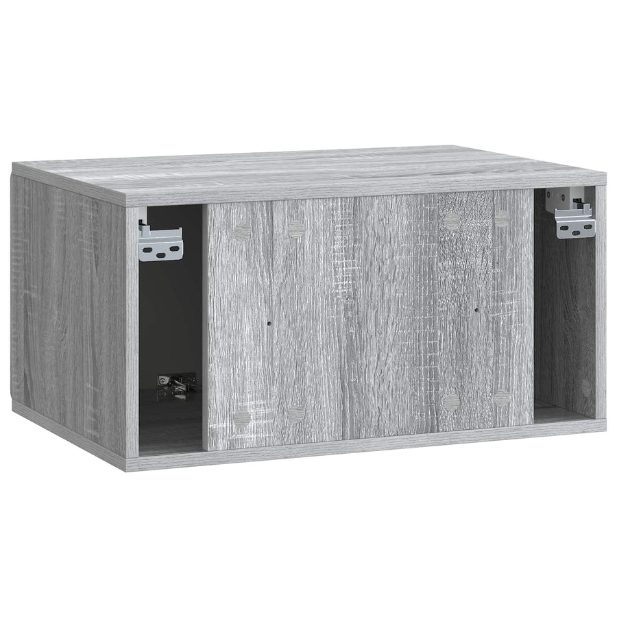 Wandbeugel TV-kast Grijs sonoma 59,5 x 41 x 30 cm Bewerkt hout