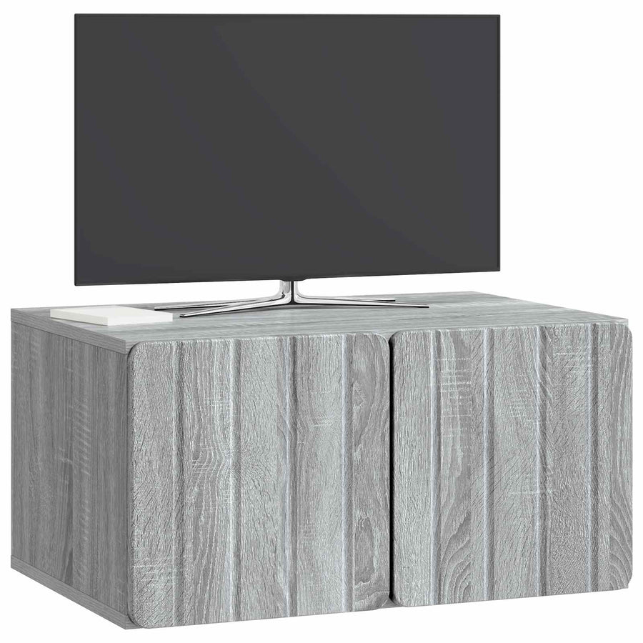 Wandbeugel TV-kast Grijs sonoma 59,5 x 41 x 30 cm Bewerkt hout