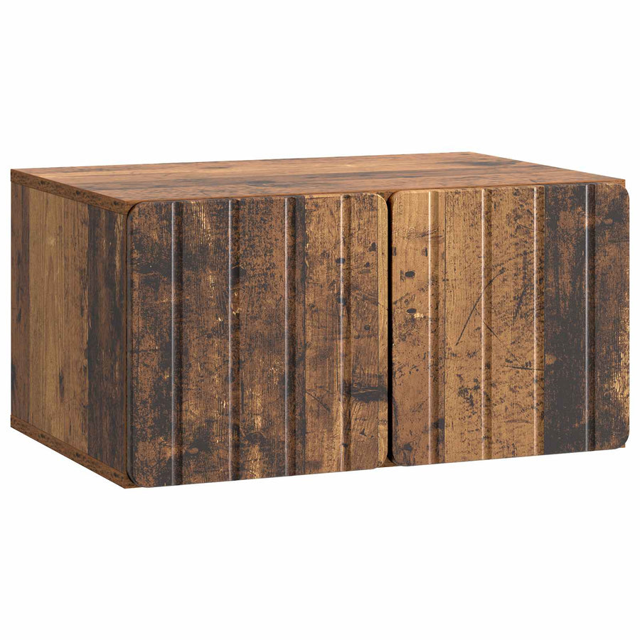 Wandbeugel TV-kast Oud hout 59,5 x 41 x 30 cm Bewerkt hout