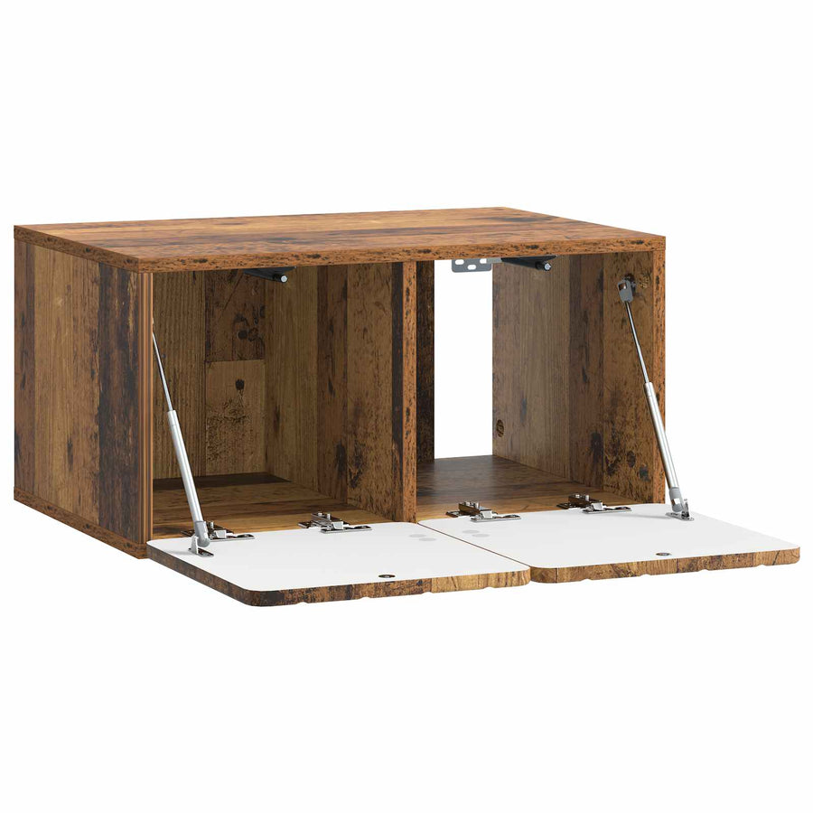 Wandbeugel TV-kast Oud hout 59,5 x 41 x 30 cm Bewerkt hout