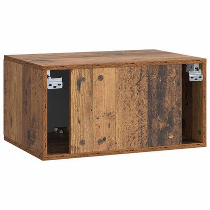 Wandbeugel TV-kast Oud hout 59,5 x 41 x 30 cm Bewerkt hout
