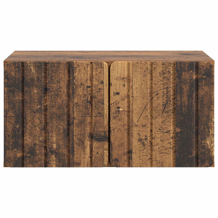 Wandbeugel TV-kast Oud hout 59,5 x 41 x 30 cm Bewerkt hout
