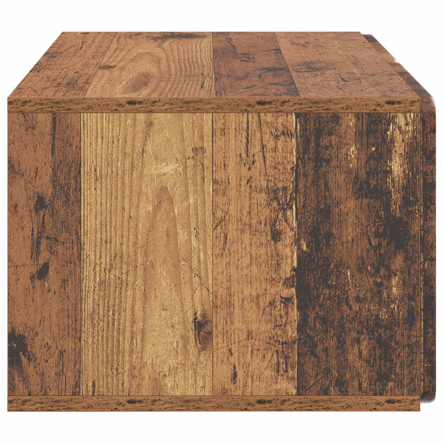 Wandbeugel TV-kast Oud hout 59,5 x 41 x 30 cm Bewerkt hout