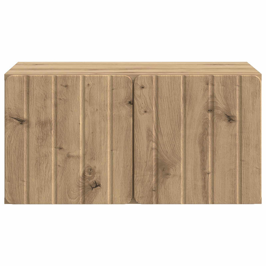 Wandbeugel TV-kast Artisanaal eiken 59,5 x 41 x 30 cm