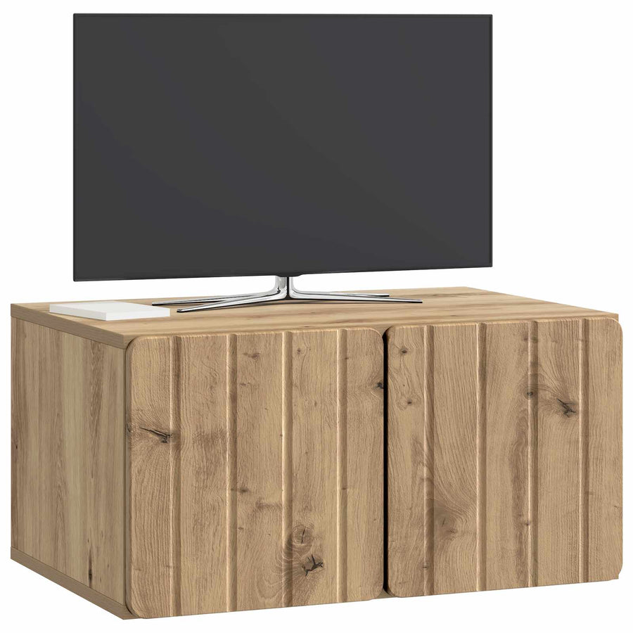 Wandbeugel TV-kast Artisanaal eiken 59,5 x 41 x 30 cm